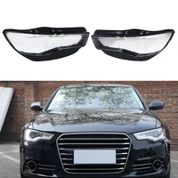 1pair car front headlight headlamp lens cover cap shell fit for audi a6 c7 2017 2016 2015