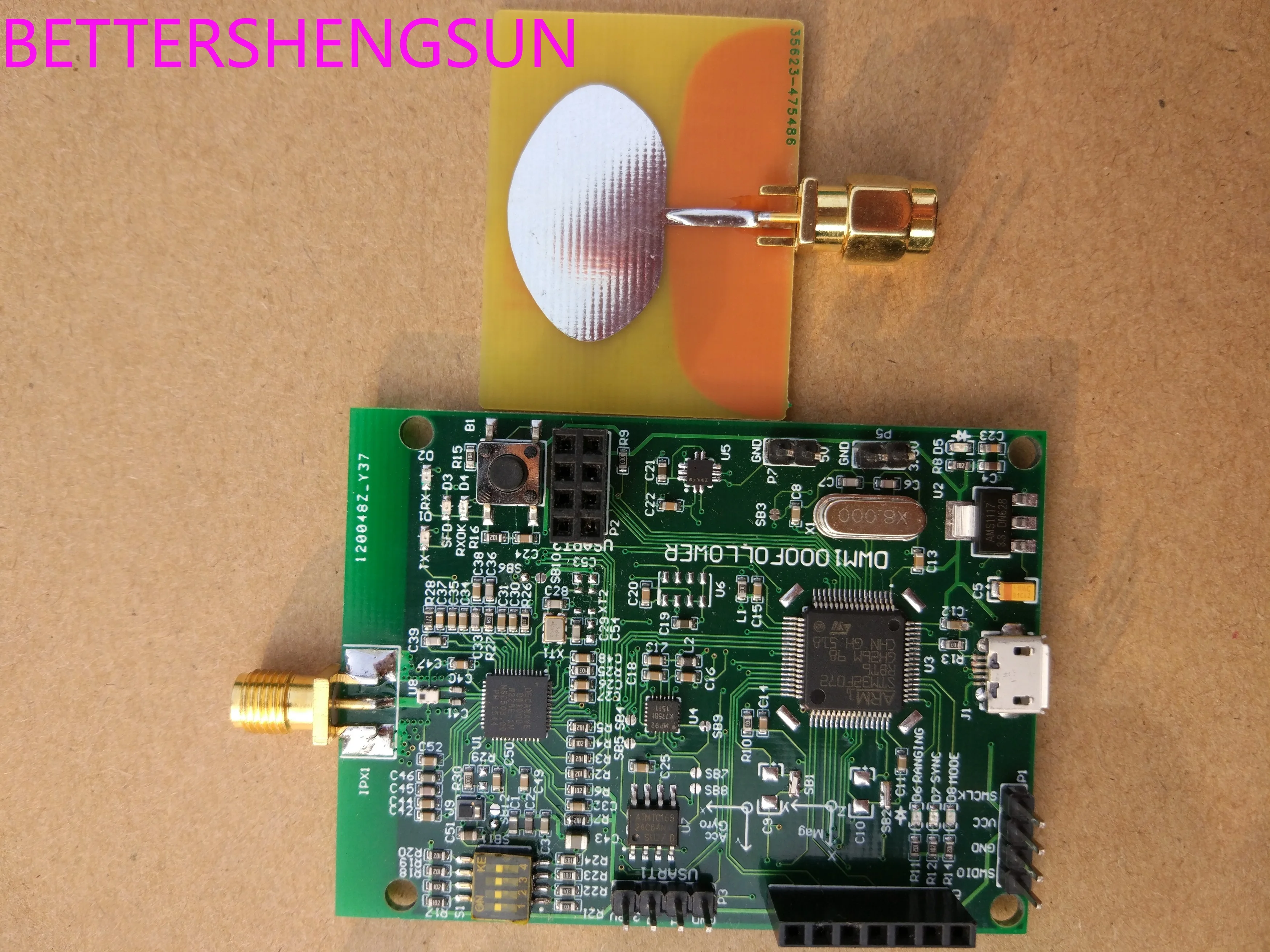 Двусторонняя плата UWB DW1000 для внутреннего позиционирования Отслеживайте