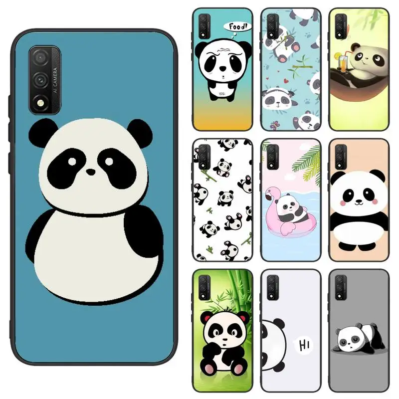 

Super Simple And Cute Panda Phone Case For Huawei Y5 Y6 Y7 Y8 Y9 Nova 4 5 6 7 Pro Se Soft Back Cover