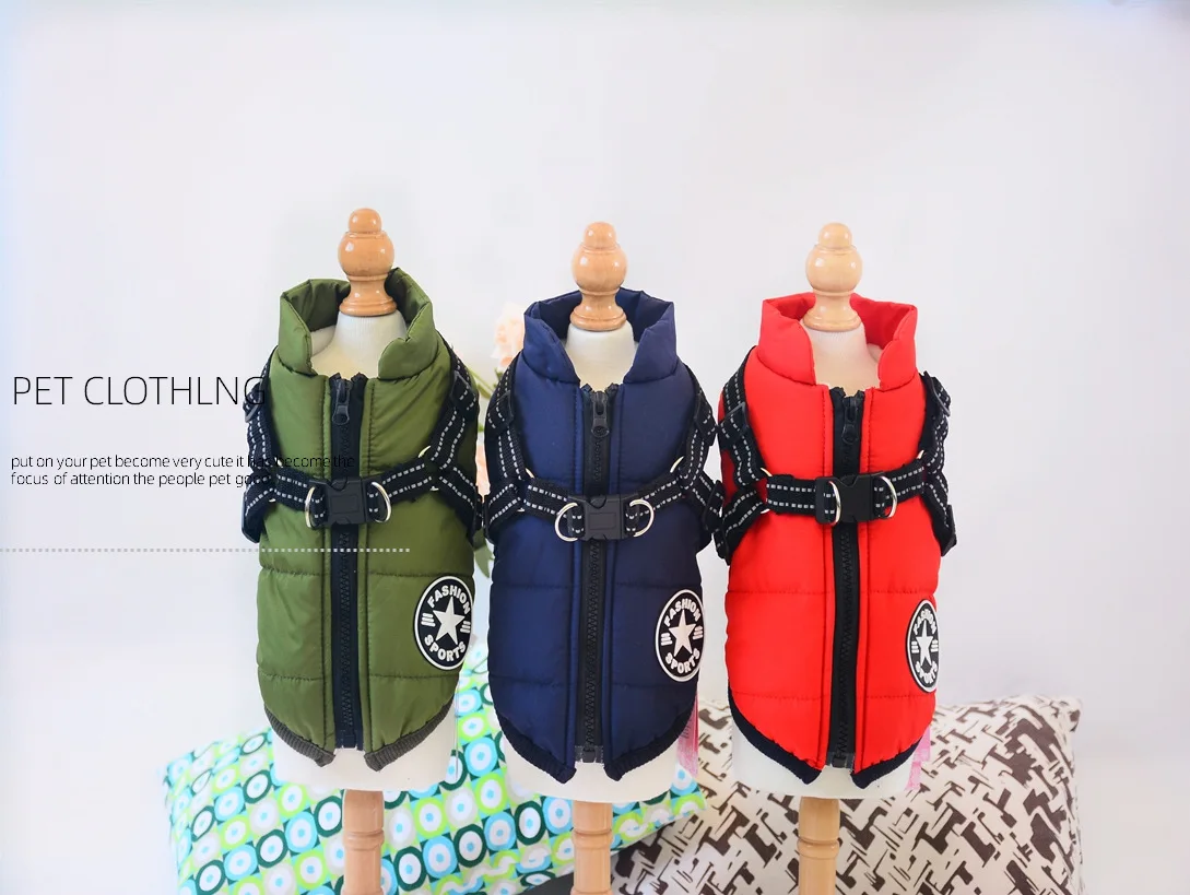 

Small Dog Jacket Vest Waterproof Thick Fleece Warm Coat for Puppy Cat Winter Cold Weather Apparel