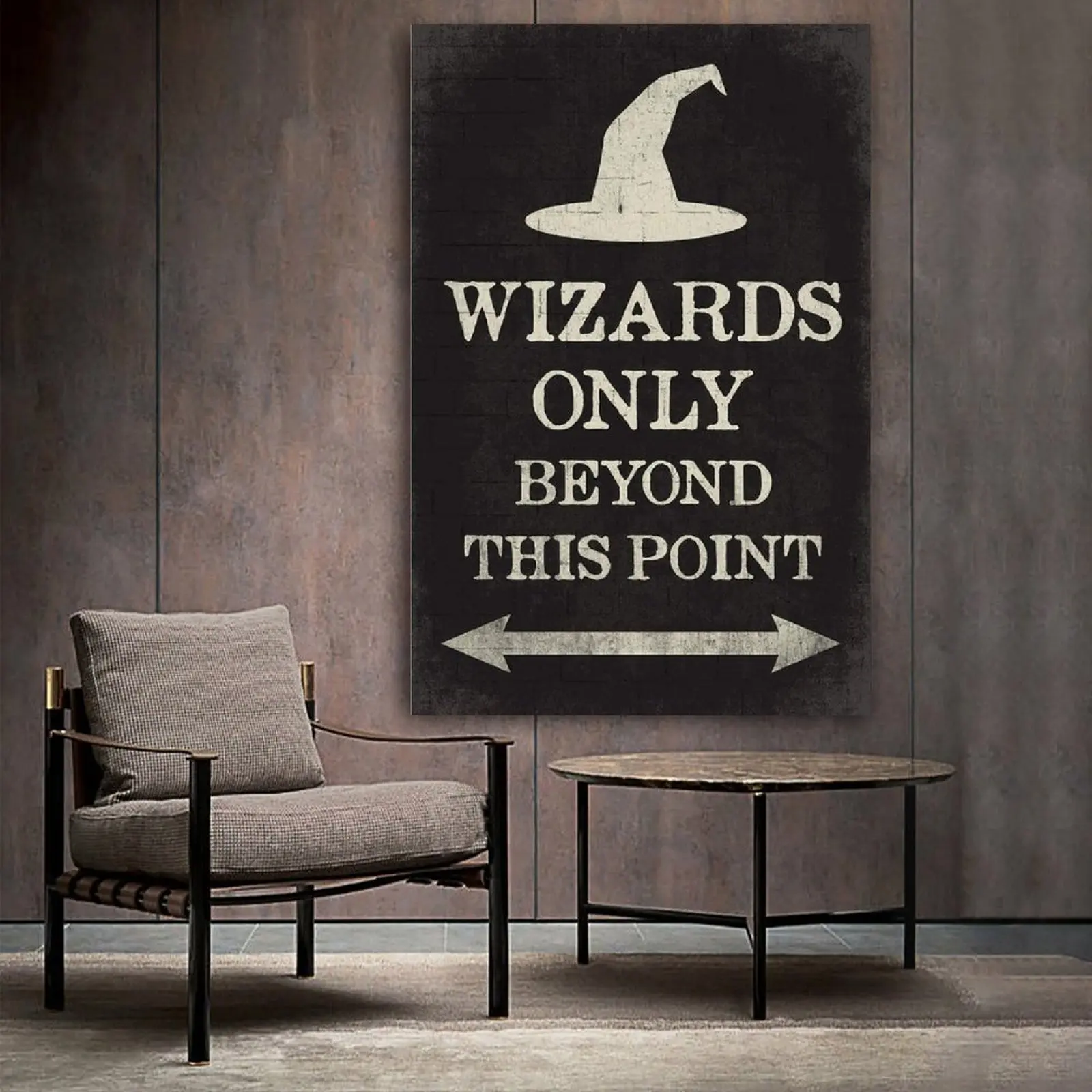 

Wizards Only Beyond This Point Canvas Poster Bedroom Decor Sports Landscape Office Room Decor Gift