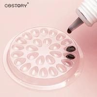costory plastic disposable eyelash glue holder 100pcs makeup pallet with adhesive base for false lashes