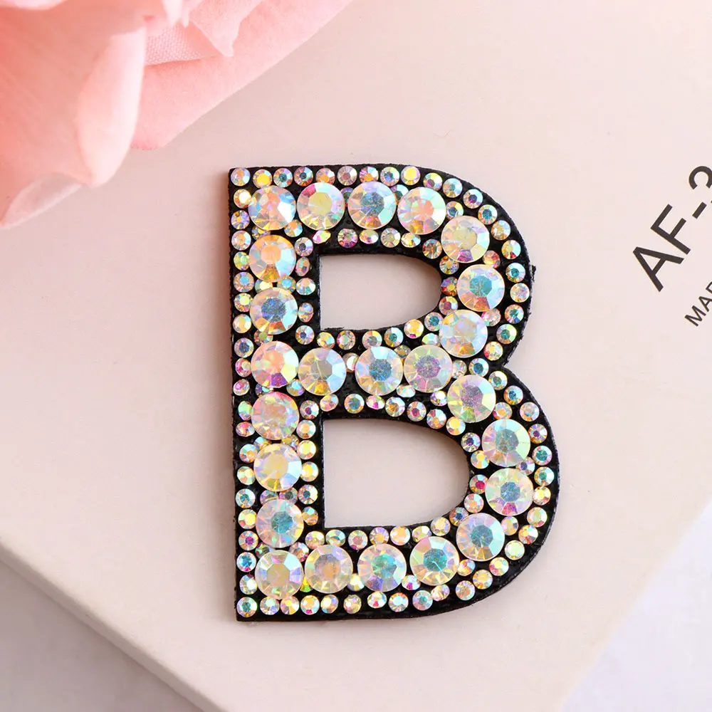 A-Z, 1 шт., стразы, Английский алфавит, буквы, аппликация, 3D, железная нашивка для одежды, значок, обувь, одежда, нашивки с вышивкой