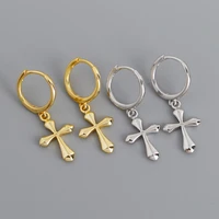 ramos cross punk hip hop geometric pendant hoop earrings for women gold party jewelry