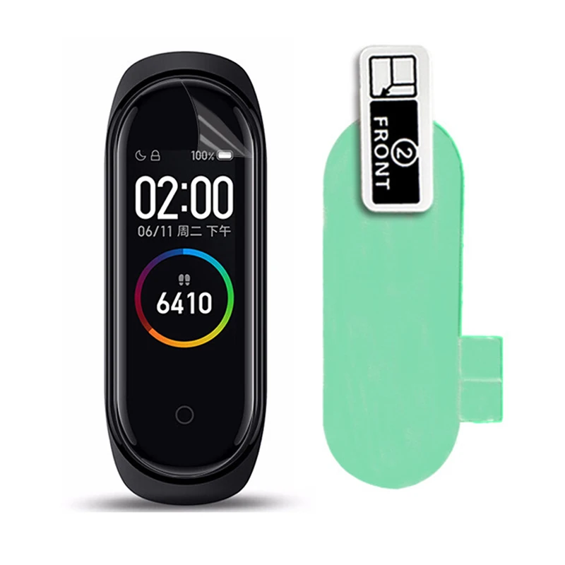 Защитная пленка для Xiaomi Mi Band 4 мягкая зеленая MiBand аксессуары смарт браслета