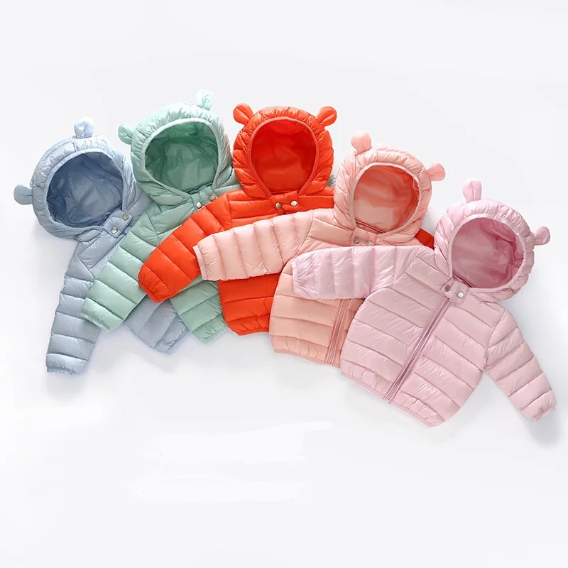 

Vlinder Baby clothes Kids winter down coat Kids Jacket Baby Boys girls Hooded Outerwear Lightweight down cotton Parkas
