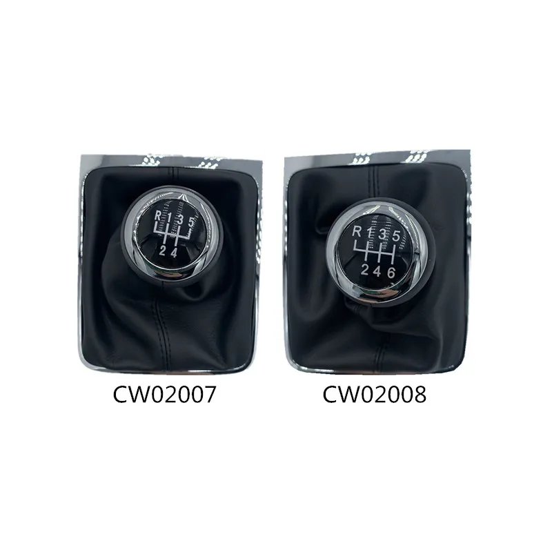 

5 6 Speed Gear Head Black Shift Knob Gear Knob Boot Gaiter Frame For VW Passat B6