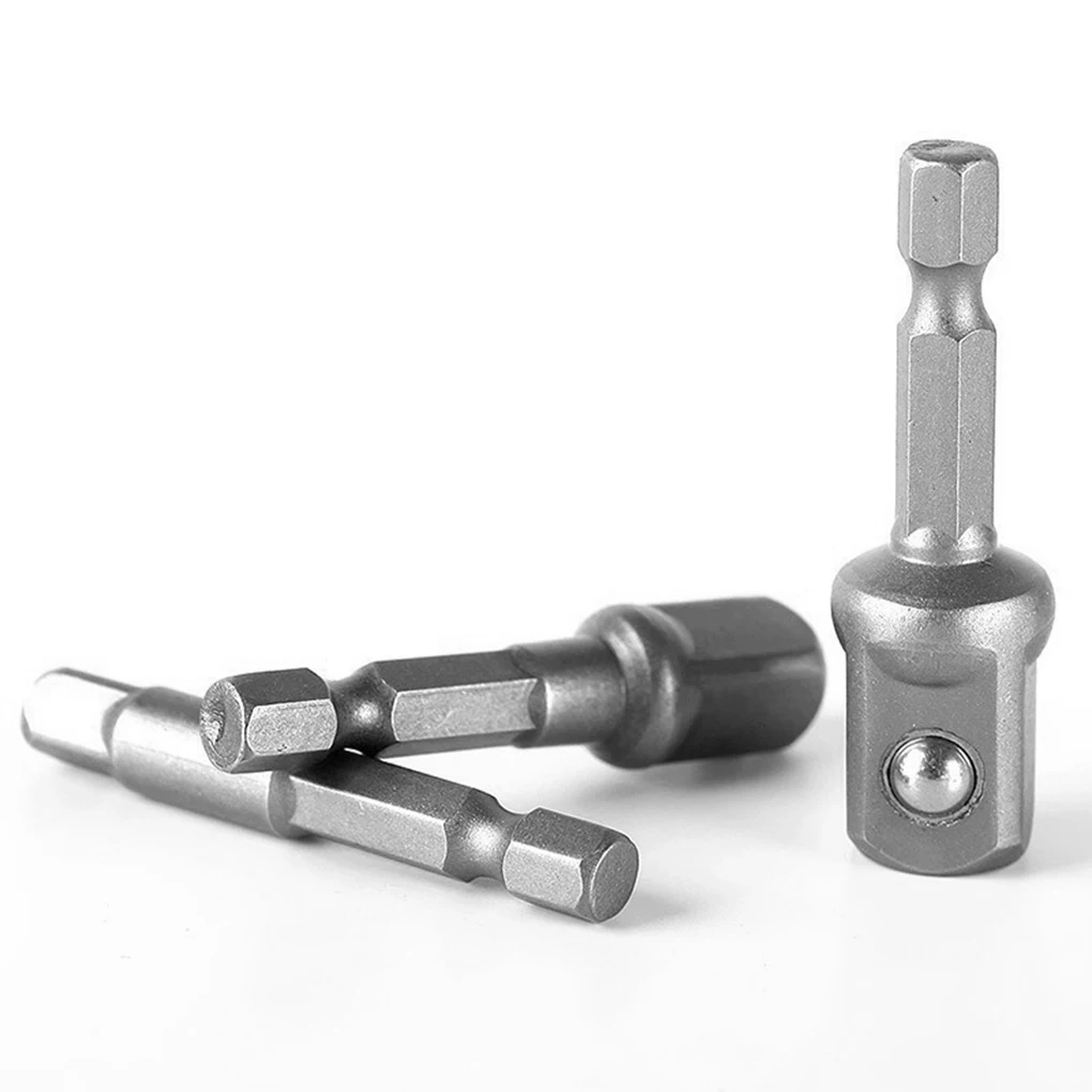 

3pcs Impact Drill Socket Adapter Nut Driver Power Extension Bar Set 1/2 1/4 3/8 Hex To Square