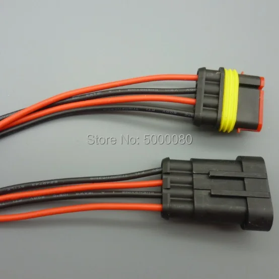 yierxjwshx 4 pin Male Female Superseal 1.5 series Auto Waterproof Wire PA66 Connector plug 282106-1 282088-1 | Автомобили и