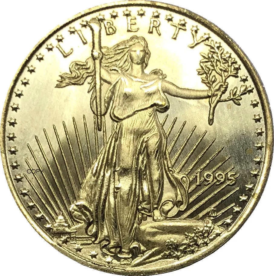 

United States 25 Dollar America Eagle Bullion Coin 1995 Brass Metal Commemorative Gold Coin Copy Coin