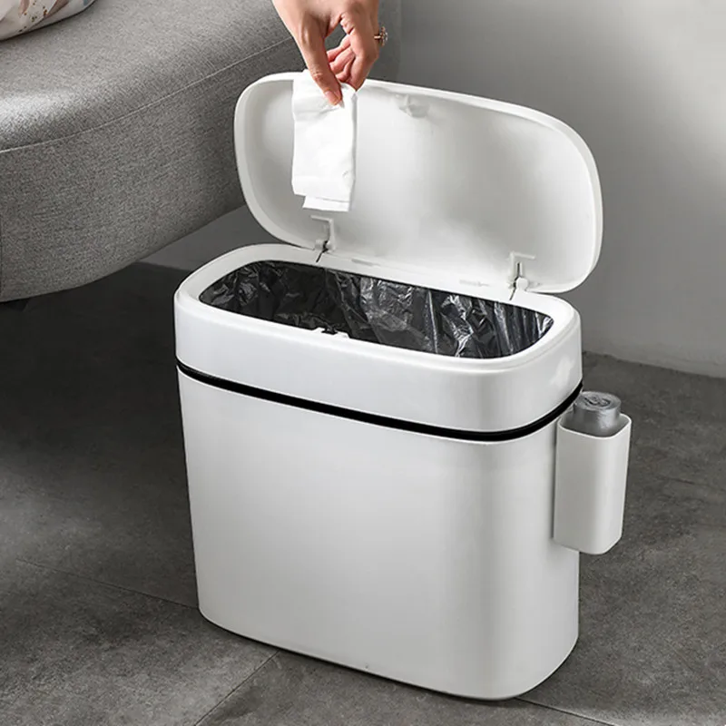 

Simple And Convenient Living Room Trash Can Bathroom Toilet Paper Basket With Lid Trash Can Bedroom Trash Can Household Goods