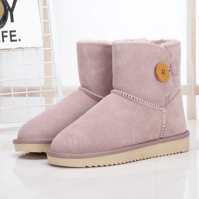 MYLRINA Top Quality New Fashion Women Snow Boots Genuine Cowhide Leather Winter Warm Shoes 10 Colors Size 34-44 | Обувь