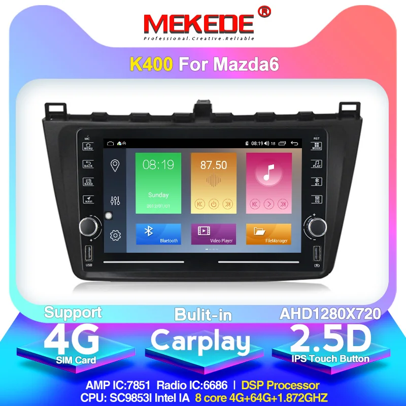 MEKEDE K400 2DIN автомобильный GPS Android 10 0 Головной блок Радио мультимедийный плеер для