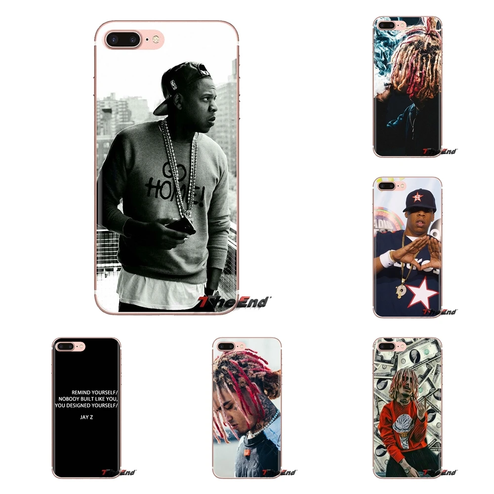 For Samsung Galaxy S3 S4 S5 Mini S6 S7 Edge S8 S9 S10 Plus Note 3 4 5 8 9 Transparent Soft Cases Covers 50 Cent Jay-Z Lil Pump |