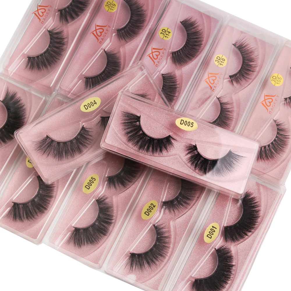 Ресницы Накладные MAANGE 3D ручной работы натуральные длинные норковые для макияжа