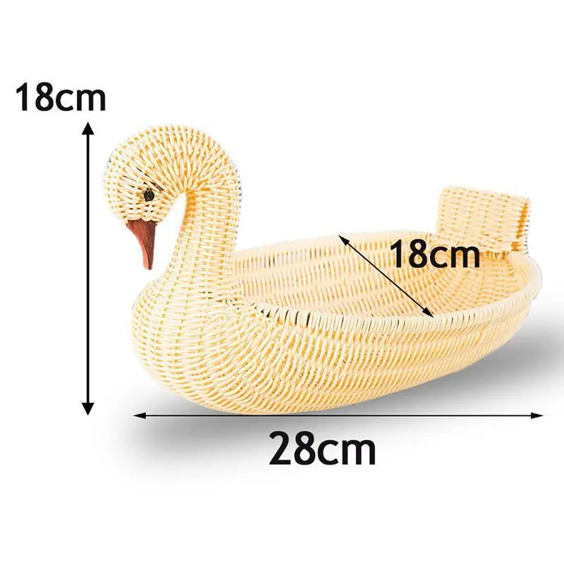 Экологичная плетеная корзина для хранения имитация ротанга тканая в форме