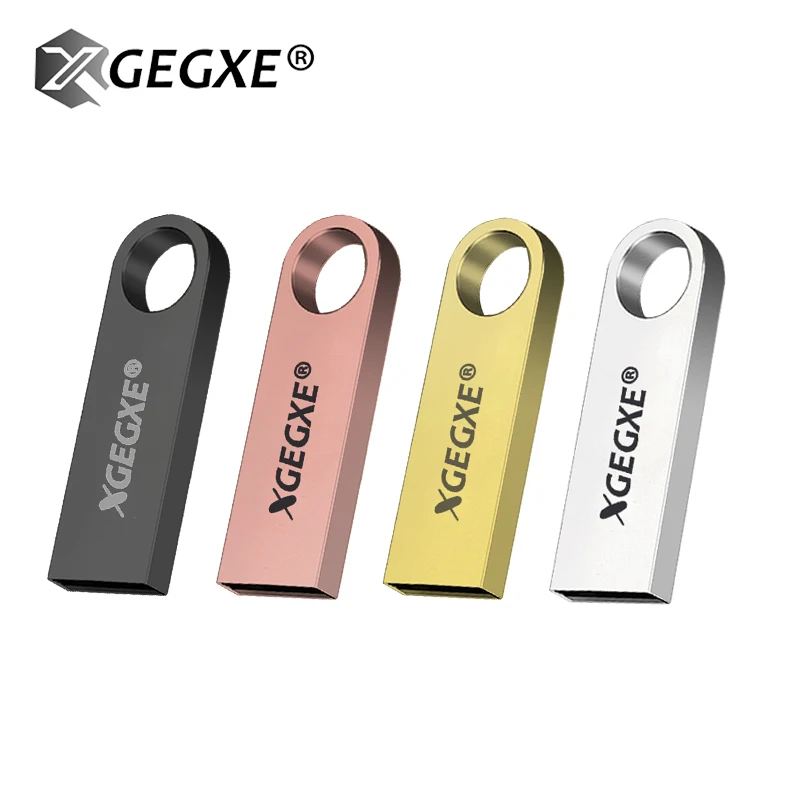 XGEGXE 16 ГБ USB флэш-накопитель 4 32 64 Гб 128 Флешка 2 0 металлический водонепроницаемый