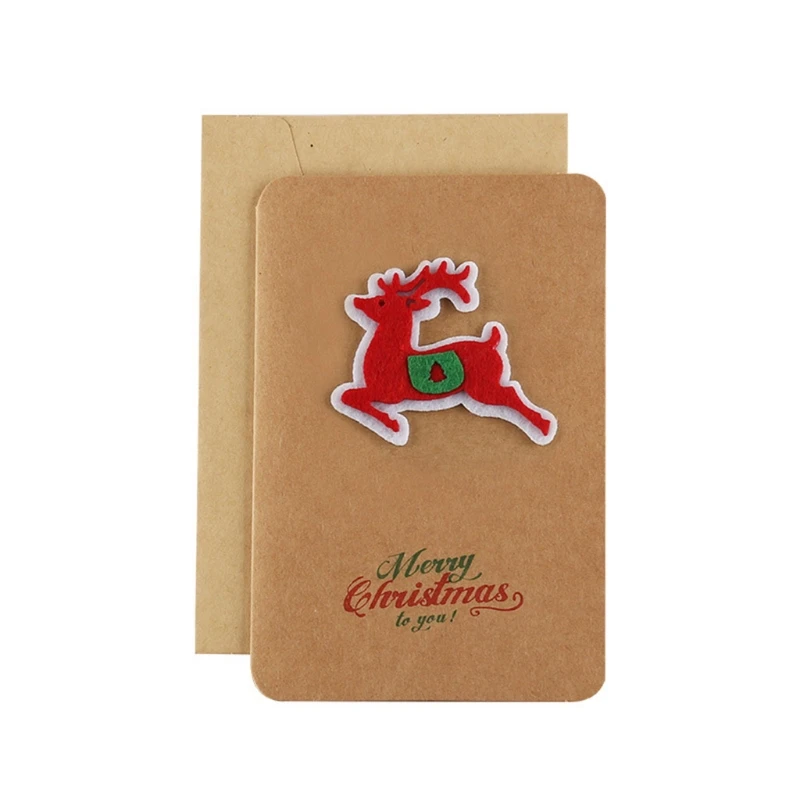 Vintage Merry Christmas Greeting Card Postcards Invitations with Envelope New Year Cards Xmas Winter Happy Holiday Party Gift | Дом и сад