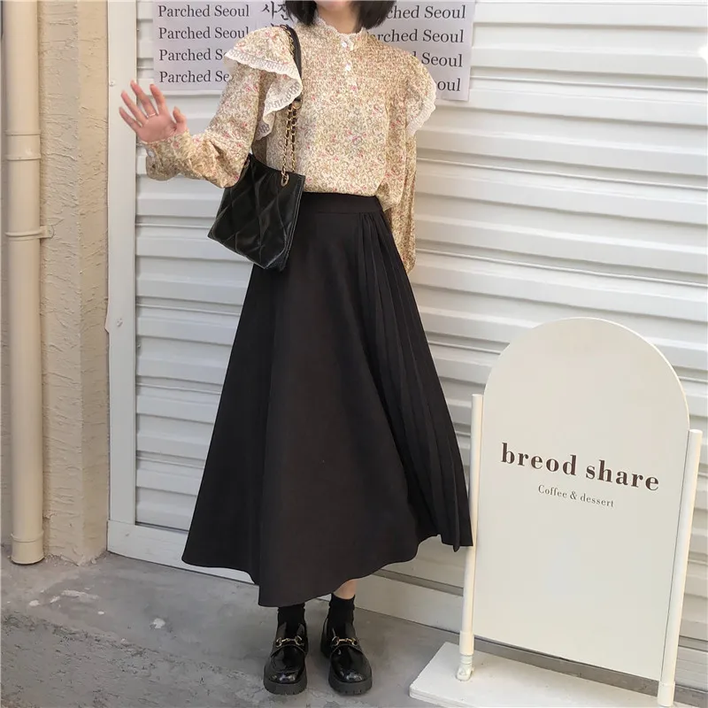 Женская шифоновая блузка с оборками свободная рубашка цветочным принтом в