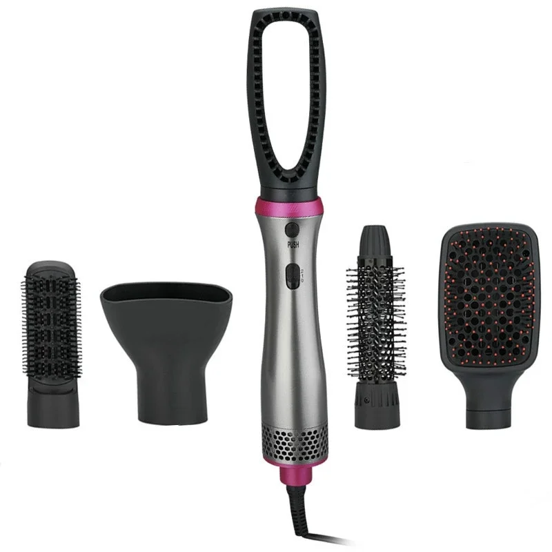 

Professional Hair style Tool Hair dryer Bursh 5 in 1 Hot Air Brush Roll Straight Electric Hair Brush Charge Diffuser Heater Comb