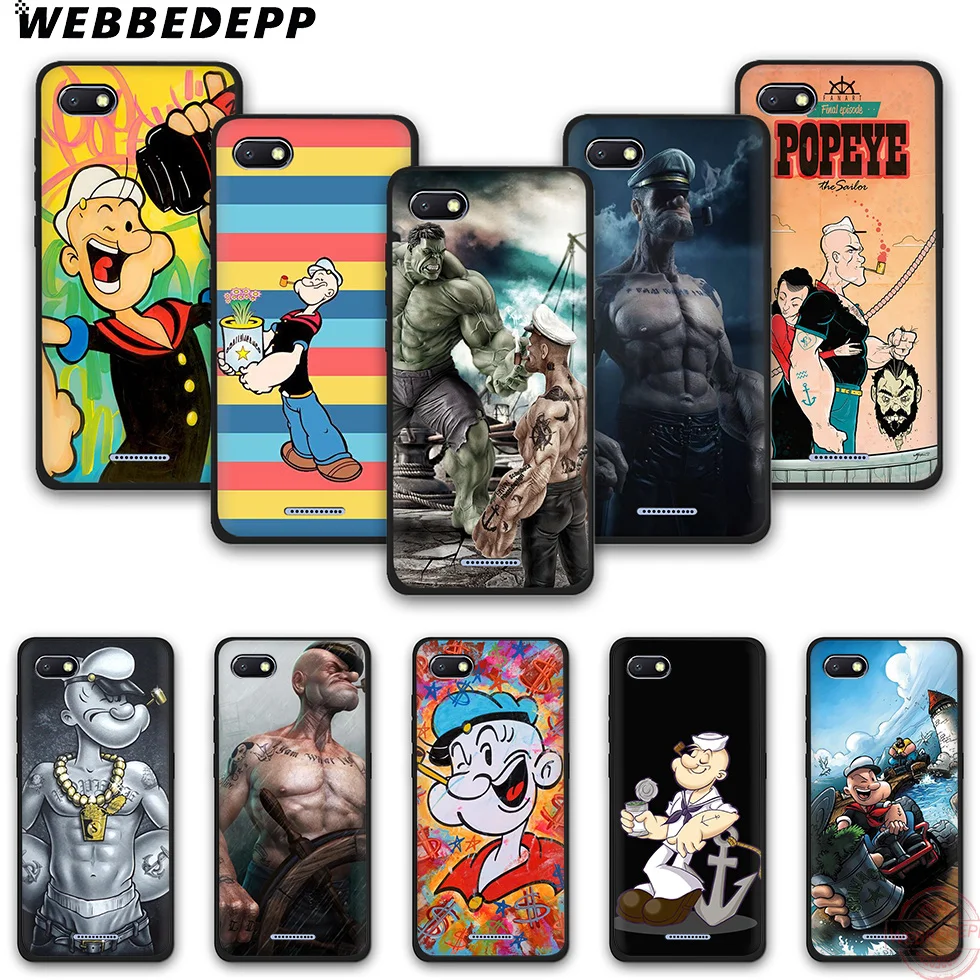 WEBBEDEPP Popeye модные чехлы для мобильного телефона из мягкого силикона чехол Redmi Note 6Pro