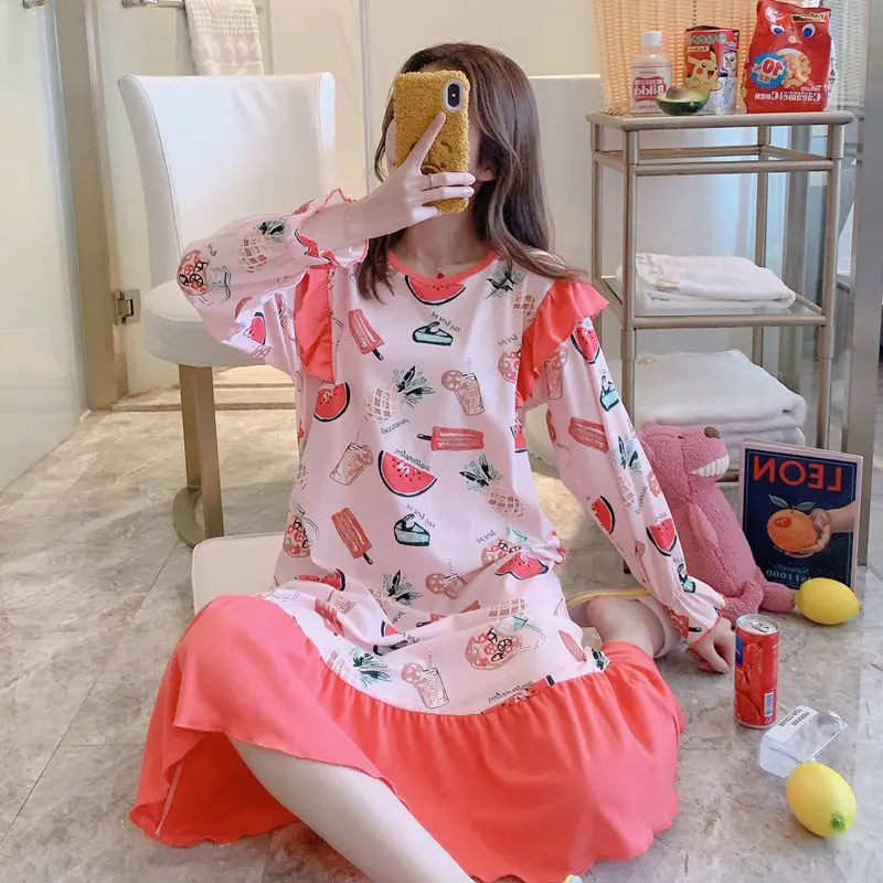 Женская пижама с коротким рукавом размера плюс мультяшным рисунком симпатичная