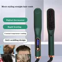 man straightening comb beard styling comb multifunctional hair straightener styling tools anti scald quick heating comb digital