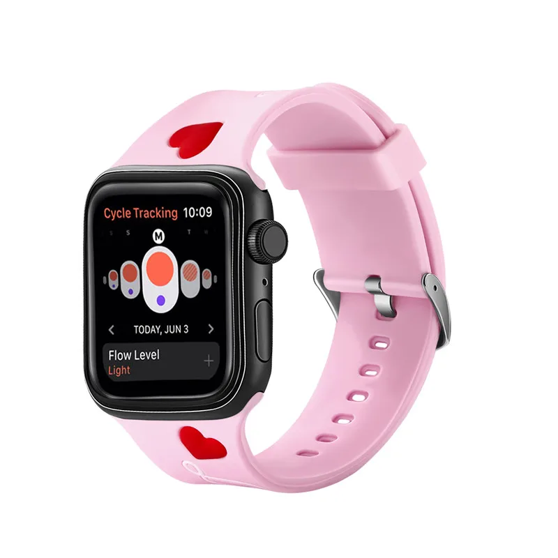 Ремешок сменный из мягкого силикона для apple Watch band Series 1 2 3 42/38 мм браслет на