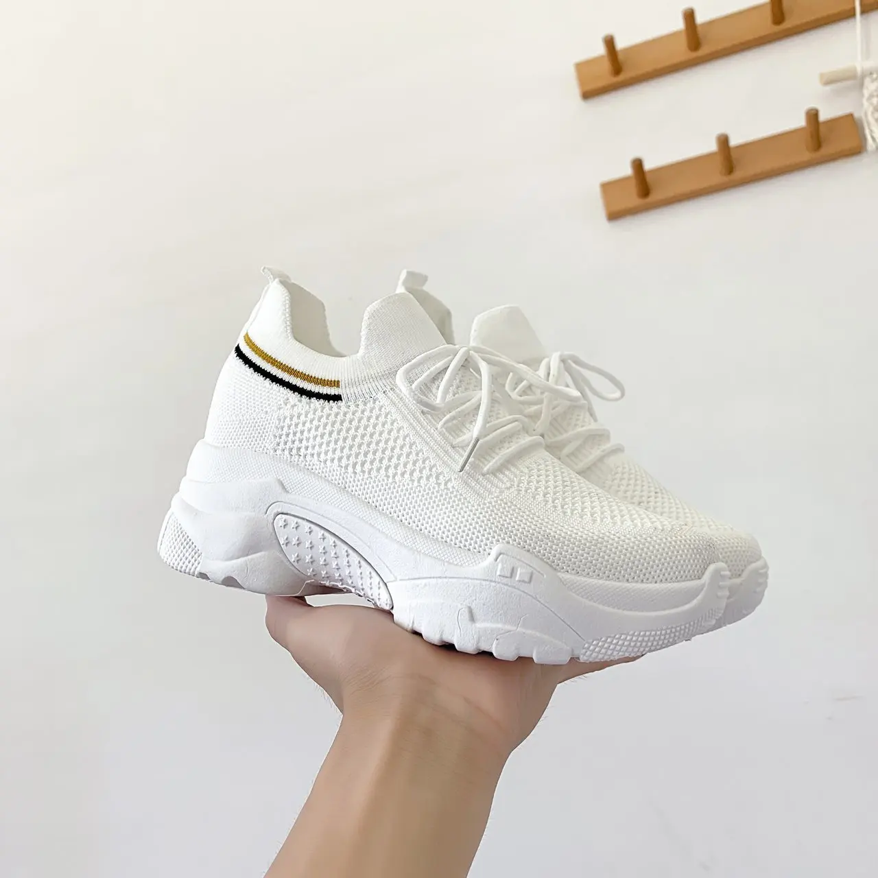 

Women's Shoes Casual Shoes Spring Woman-shoes Sneakers Mesh White Platform Tennis Female Roses Breathable 2021 Fashion Thick Sol