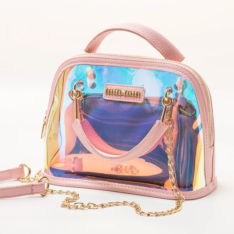 Модная Прозрачная женская сумка из прозрачного ПВХ на плечо роскошные сумки