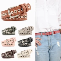 fashion alloy women belts luxury pu leather new style pin buckle waist belt jeans decorative retro punk waistbands