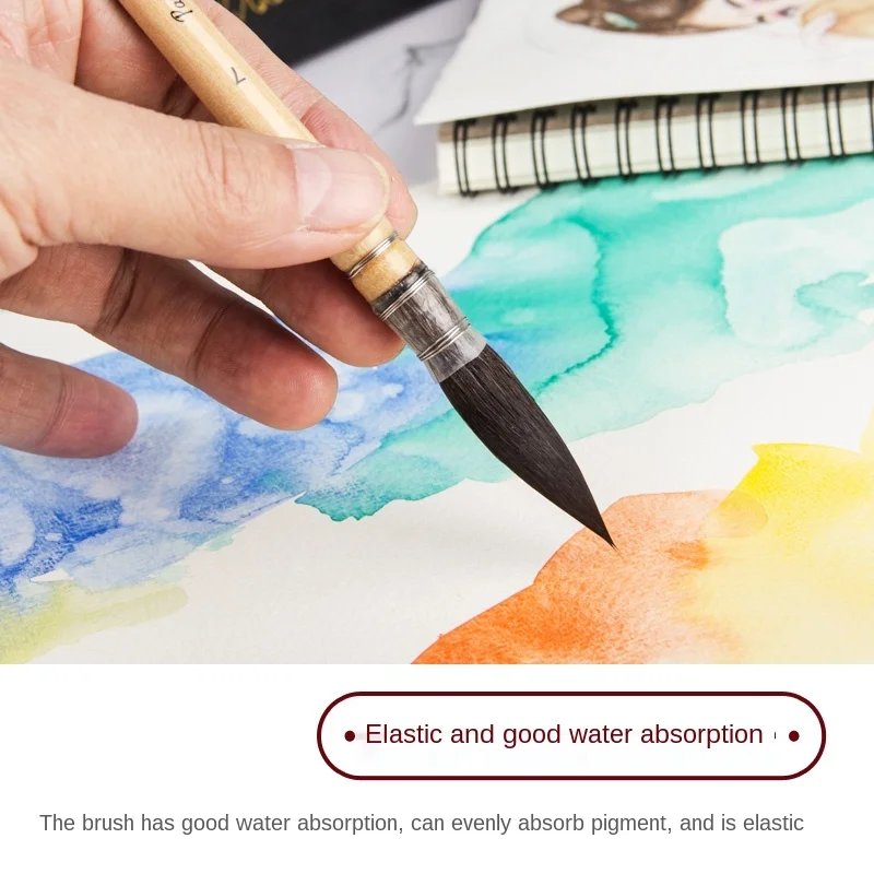 

Paul Rubens various sizes of squirrel hair watercolor pen beginner solid paint watercolor pen hand painting art supplies