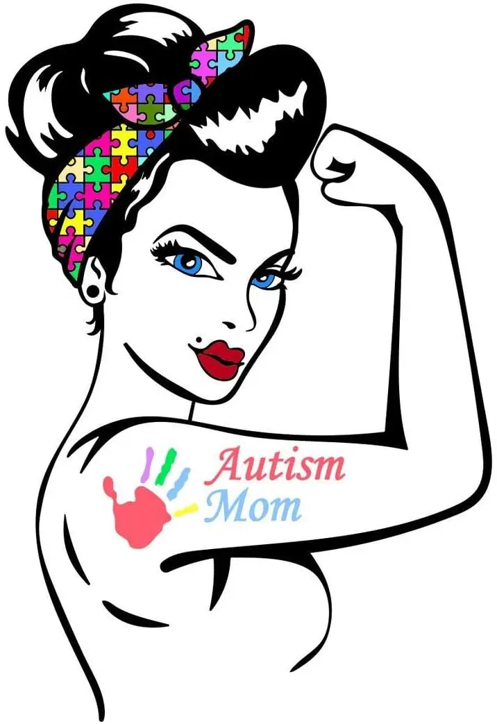 

Autism Mom Proud Car Sticker Creative Waterproof Decal Laptop Motorcycle Auto Accessories Decoration PVC,15x11cm