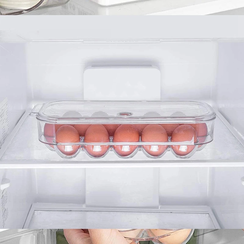

Fridge Egg Holder,Stackable Egg Storage Box with Coverd,Egg Tray with Lid,for Refrigerator Kitchen Cabinet,Set of 3
