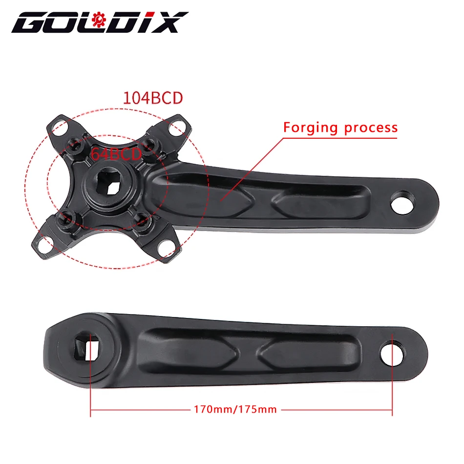 GOLDIX RIRO коленчатый набор для велосипеда 104BCD рукоятка горного с квадратным