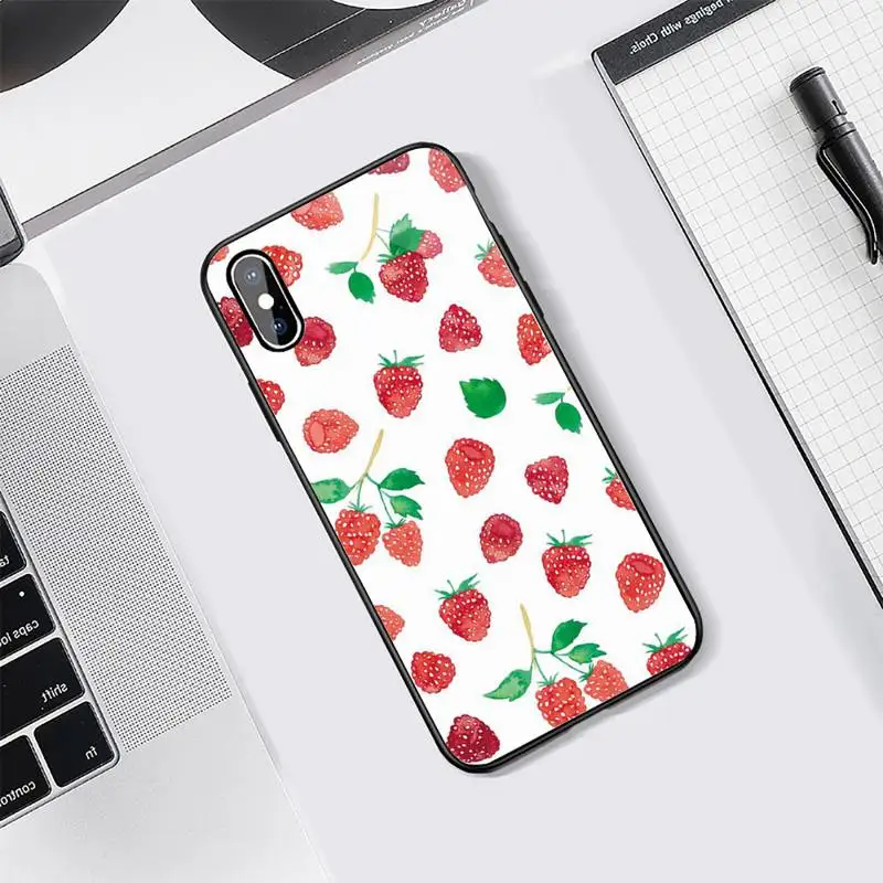 

Pink strawberry food Phone Case for iPhone Samsung Note S A 6 7 8 9 10 20 51 11 12 Pro XS MAX S Plus X XR Ultra