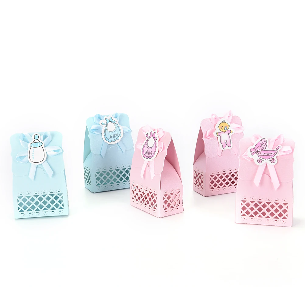 

12PCS Paper Baptism Kid Favors Boy And Girl Gift Sweet Birthday Bag Baby Shower Candy Box Event Party Supplies Decoration
