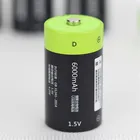 1 шт.лот ZNTER 6000 мАч 1,5 в перезаряжаемая батарея Micro USB перезаряжаемая батарея Lipo LR20 батарея