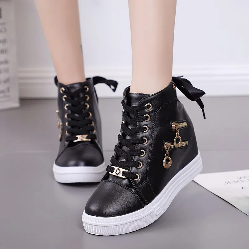 Кроссовки XJRHXJR женские на толстой подошве повседневная обувь платформе со