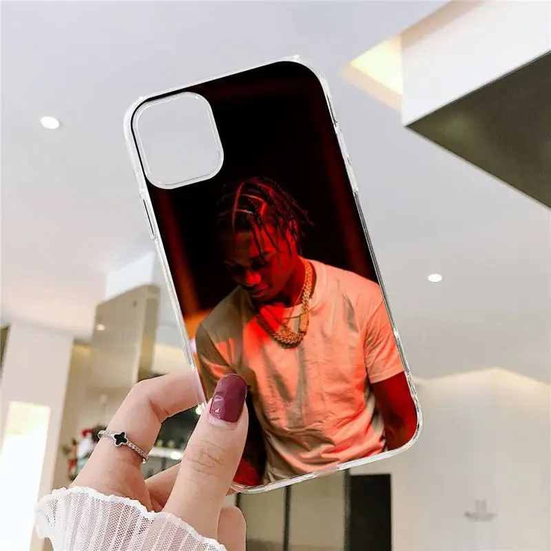 

Lil Tjay Phone Case Transparent for iPhone 6 7 8 11 12 s mini pro X XS XR MAX Plus SE cover funda