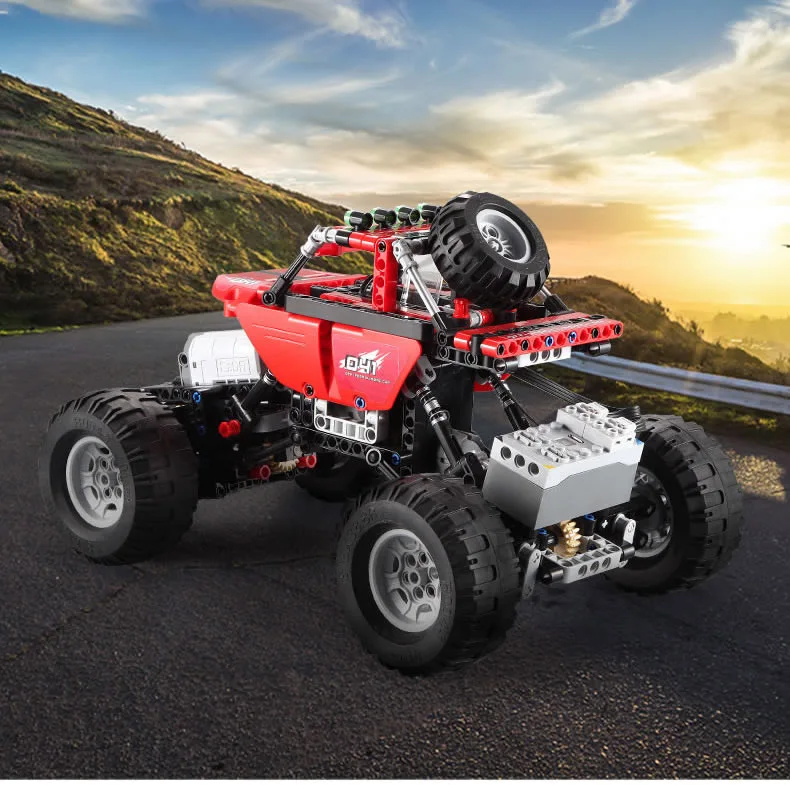 Technic CADA RC строительные блоки для внедорожных гонок, 2,4 ГГц, мощность двигателя, подходят для техники, кирпичи, игрушки, подарки для детей, мальчиков