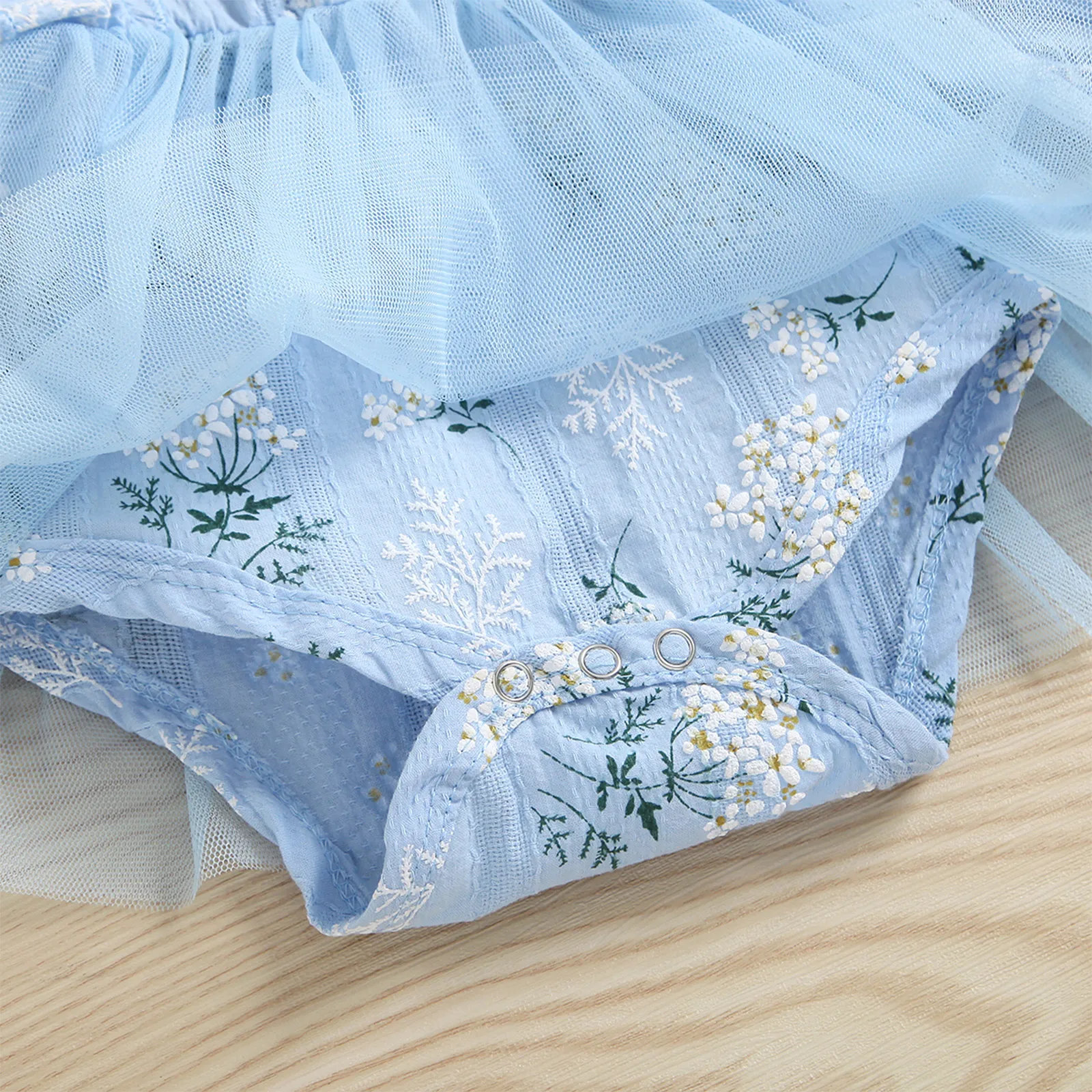 Детский комбинезон с длинным рукавом цветочным принтом | Комбинезоны