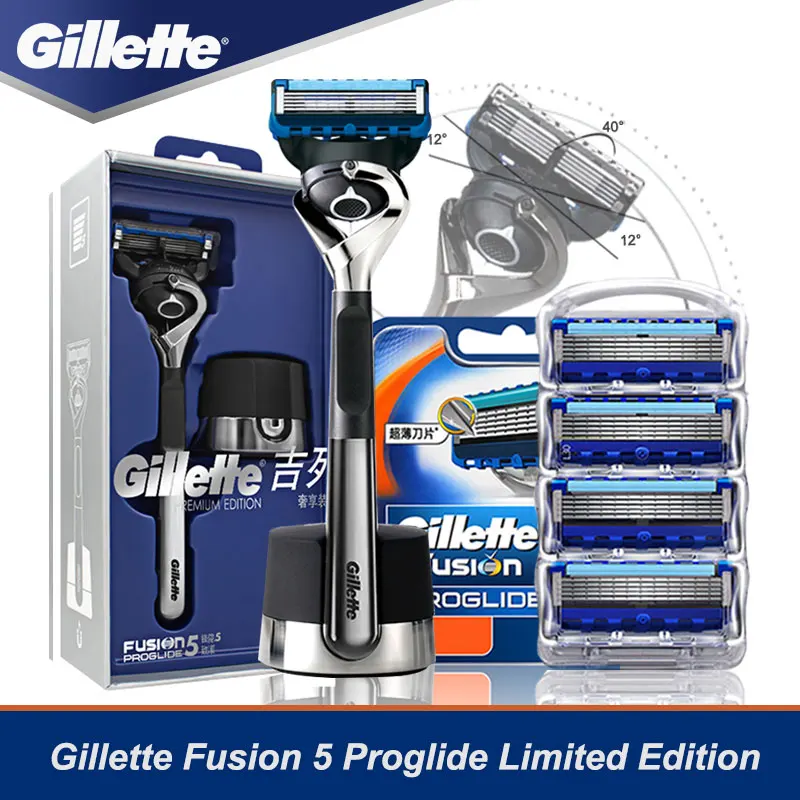 Машина для бритья Gillette Fusion 5 ProGlide Straigtht бритвы Безопасность лица бритва кассеты