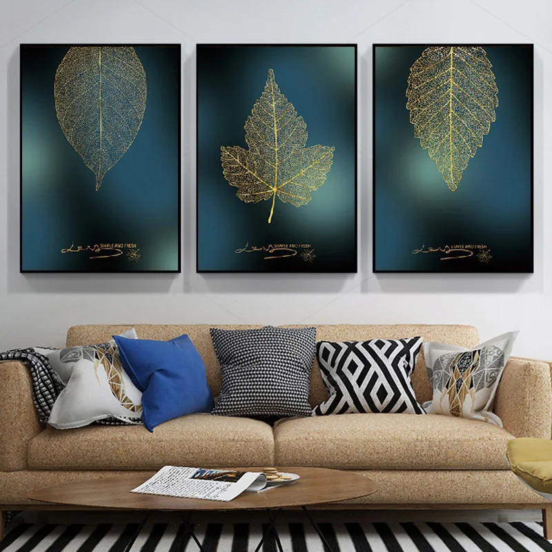 Скандинавский природный пейзаж постеры и принты абстрактные листья дерева холст