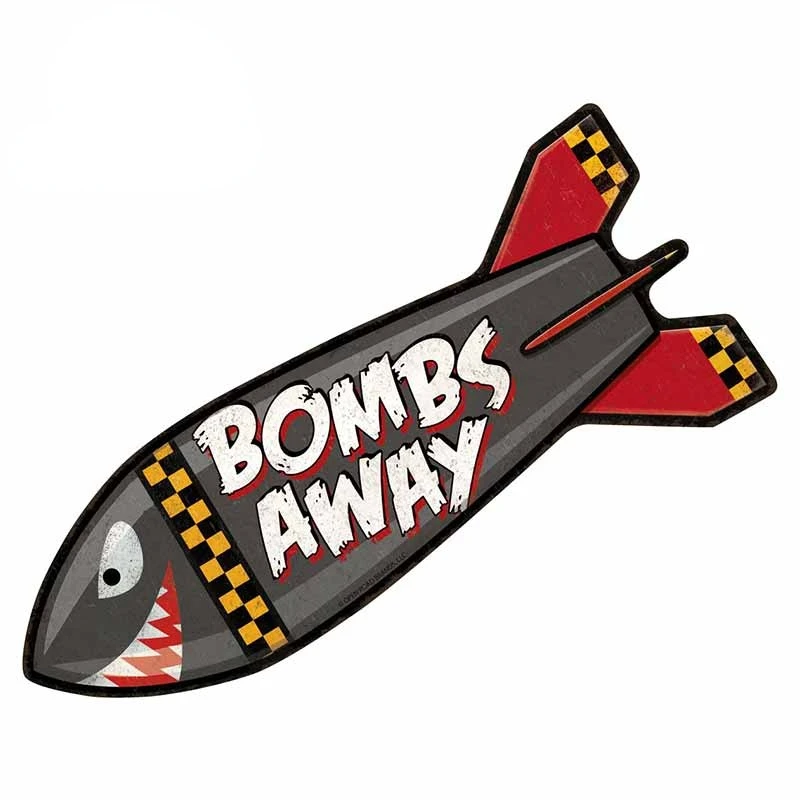 

Оригинальная наклейка с изображением бомбочек, ракеты, акулы, автомобильная наклейка на лобовое стекло, холодильник, виниловая автомобильная пленка Kk13 * 10 см