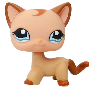 1024 pet shop lps лпс пет шоп игрушки кошка немного короткие волосы стоял серый#5#391 черный#336 старые оригинальные игрушки котенок детей Рождество подарок коллекция - Цвет: 1024