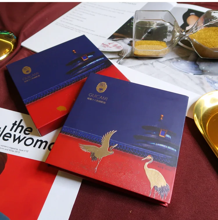 Палитра блестящих теней для век 16 цветов Мерцающая матовая фотопалитра кремовые