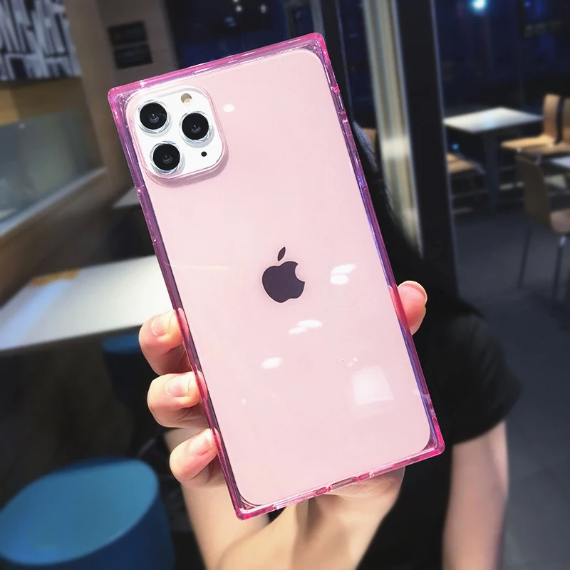 Pink 4 гасбэг Drop-Proof мягкий карамельный цвет чехол для телефона для iphone XS Max XR X 11 7 8 Plus 6 6s Прозрачный Силикон ТПУ противоударный задний Чехол - Цвет: Pink