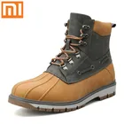 Мужские зимние ботинки Xiaomi, толстые плюшевые теплые ботинки для снега, высокие мужские ботильоны, уличные водонепроницаемые мужские мотоциклетные ботинки 38-47