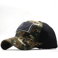 new tactical camouflage baseball caps men summer mesh military army caps constructed trucker cap hats with usa flag patches